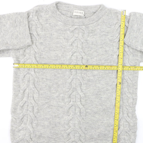 Marks and Spencer Women Grey Cable-Knit Pullover Jumper Size 12
