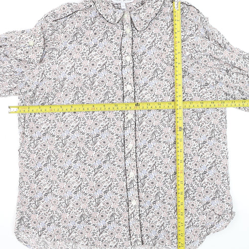 Next Petite Women’s Floral Blouse Multicoloured Size 14P Viscose Tunic