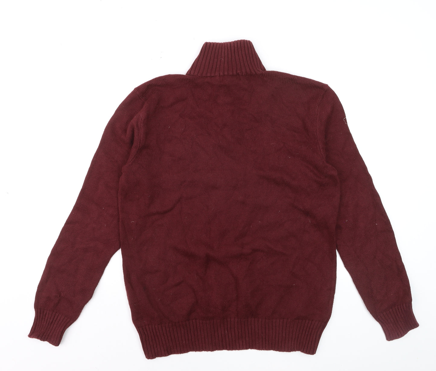 Ralph Lauren Men's Red Cotton Henley Jumper Size S