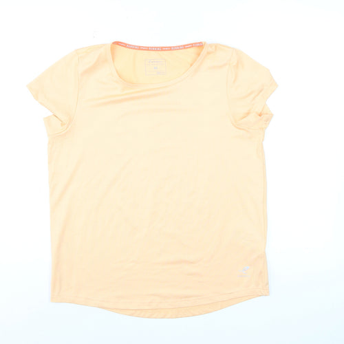 Energetics Womens Beige Running T-Shirt M Moisture Wicking Lightweight Top