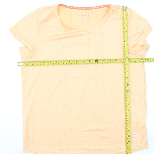 Energetics Womens Beige Running T-Shirt M Moisture Wicking Lightweight Top