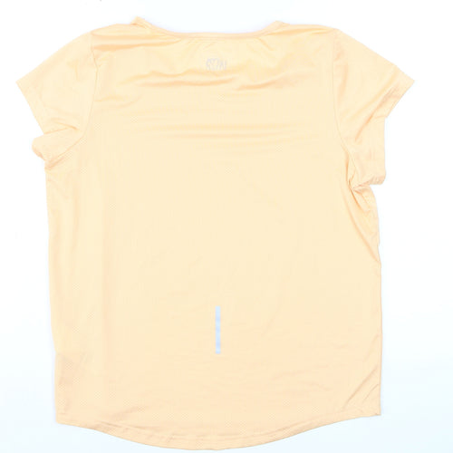 Energetics Womens Beige Running T-Shirt M Moisture Wicking Lightweight Top