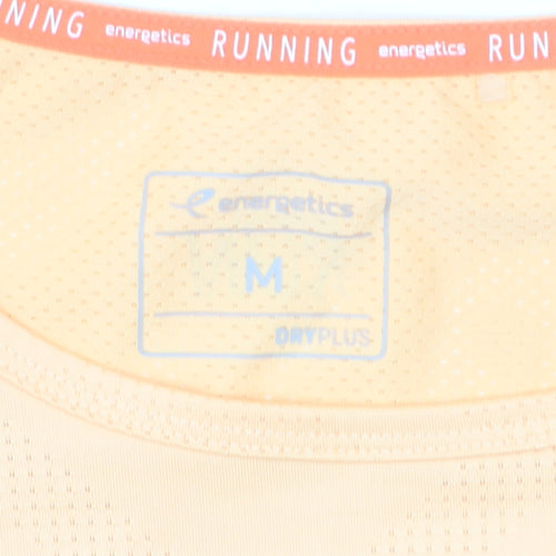 Energetics Womens Beige Running T-Shirt M Moisture Wicking Lightweight Top