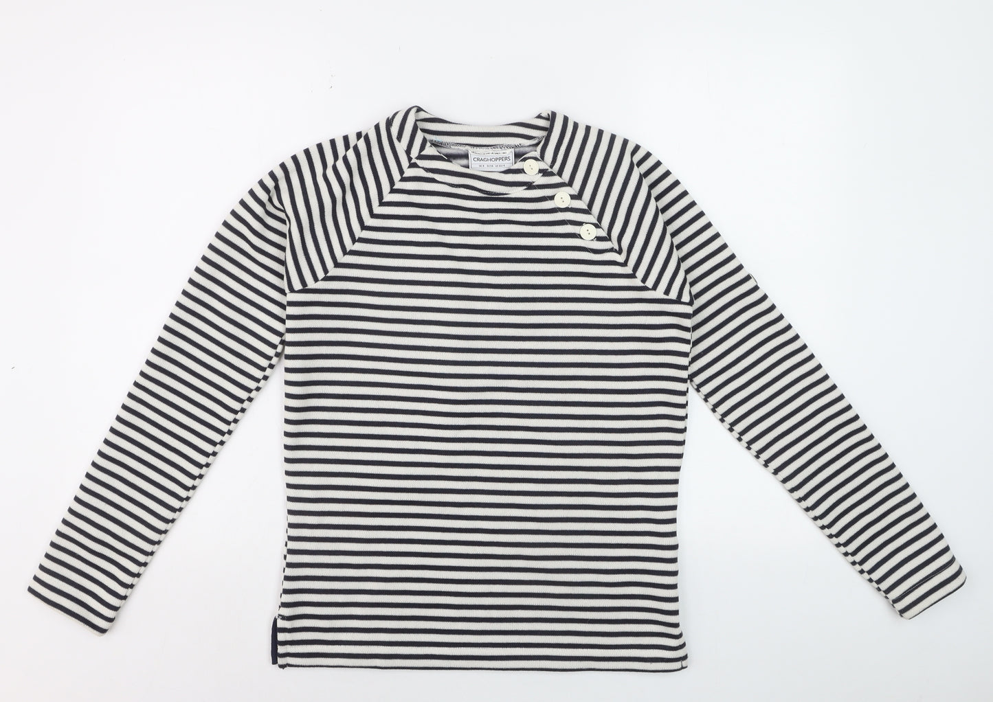 Craghoppers Women's Navy Stripe Long Sleeve Polyester Jumper UK 8