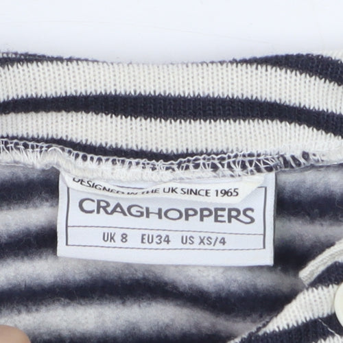 Craghoppers Women's Navy Stripe Long Sleeve Polyester Jumper UK 8