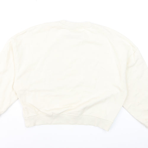 Pull&Bear Peanuts Snoopy Beige Women's Small Crew Neck Sweatshirt