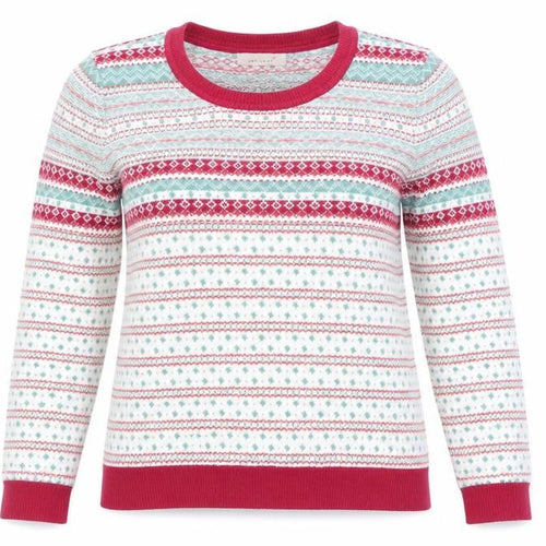 Marks and Spencer Women’s Multicoloured Fair Isle Crew Neck Jumper Size 14
