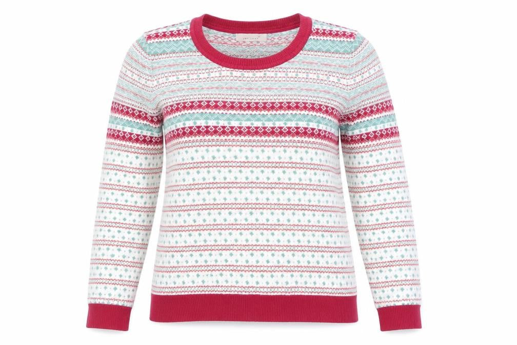 Marks and Spencer Women’s Multicoloured Fair Isle Crew Neck Jumper Size 14
