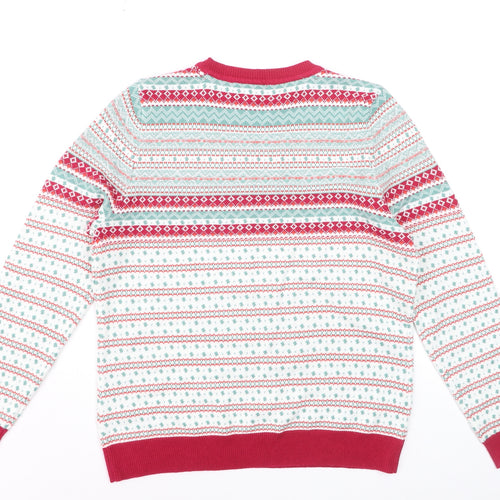 Marks and Spencer Women’s Multicoloured Fair Isle Crew Neck Jumper Size 14