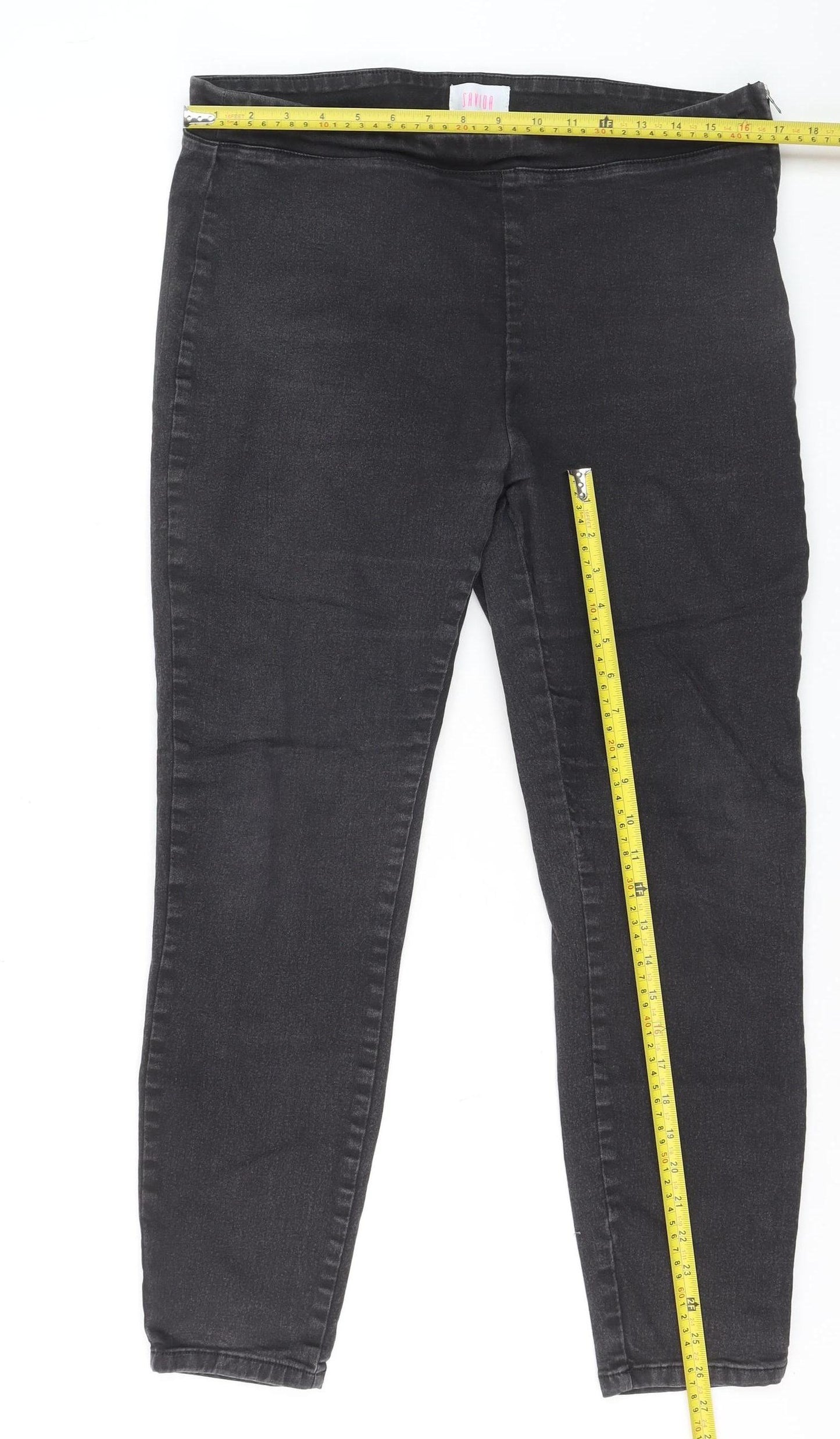 Savida Women’s Black Size 16 Jegging Style Slim Fit Jeans
