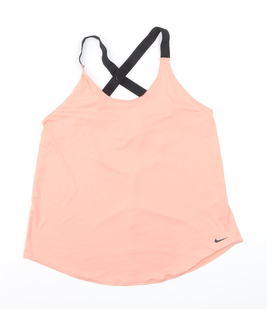 Nike Womens Pink Dri-Fit Racerback Tank Top Size L