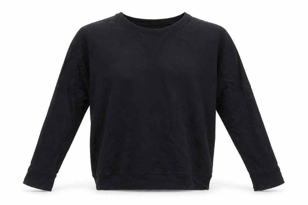 Front view of Jasper Conran Loungewear Black Crew Neck Sweatshirt Men’s, size L
