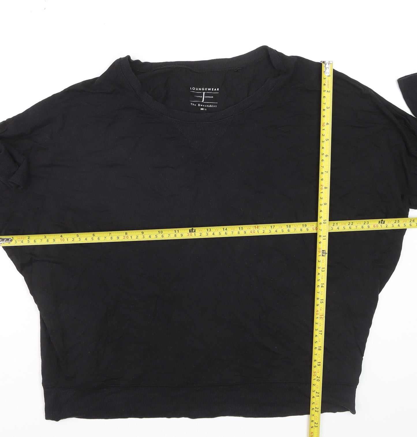 Jasper Conran Loungewear Black Crew Neck Sweatshirt Men’s Size L
