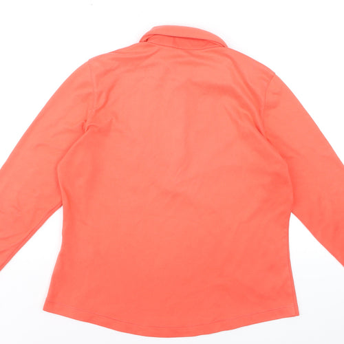 Rohan Womens Coral Long Sleeve Polo Shirt Size M Polyester