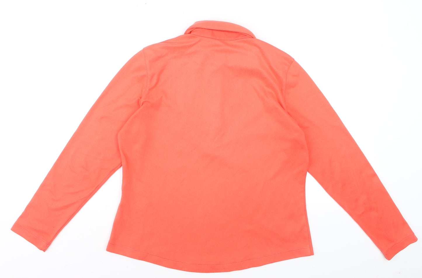 Rohan Womens Coral Long Sleeve Polo Shirt Size M Polyester