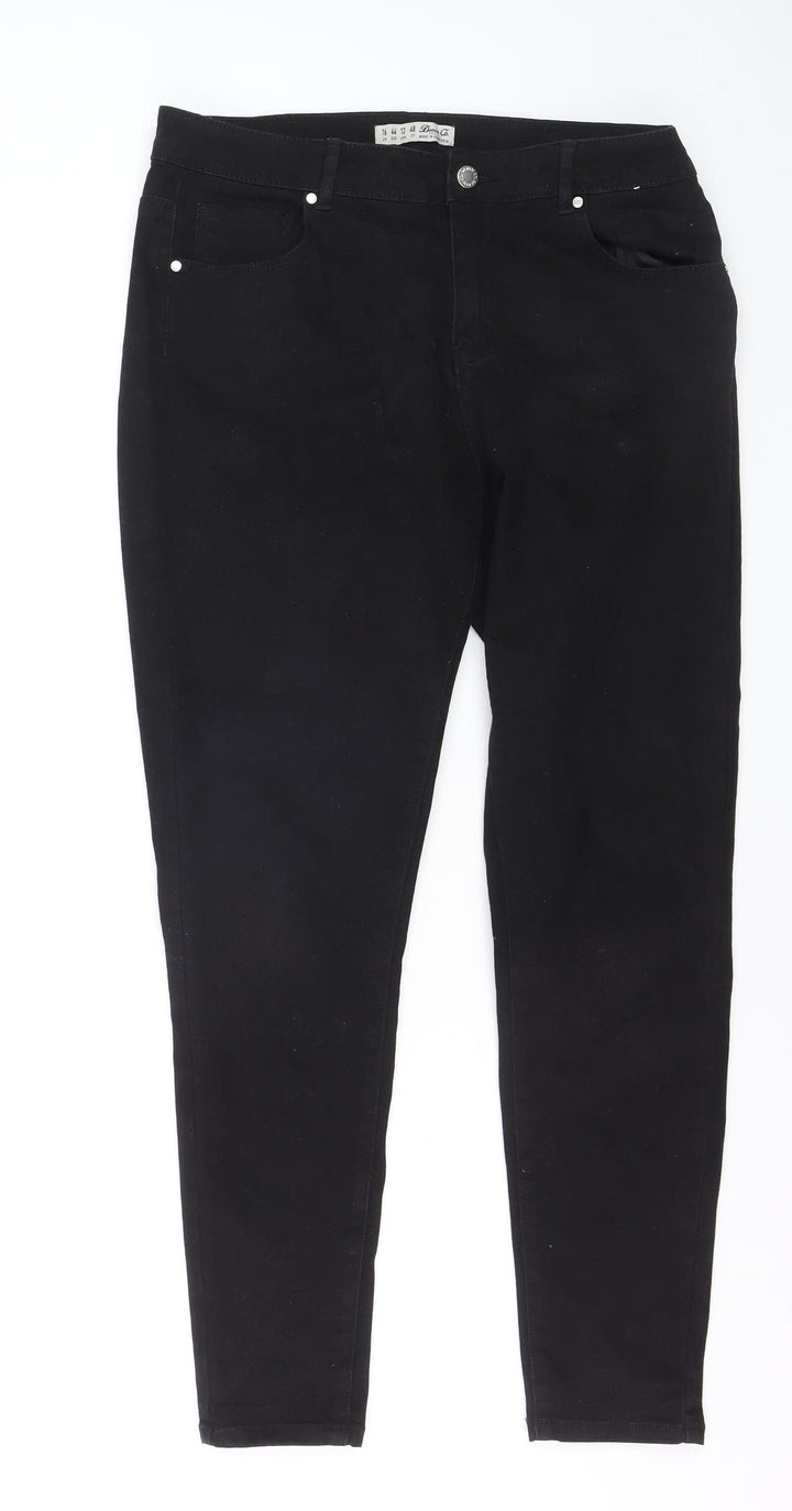 Denim Co. Women's Black Skinny Jeans Size 16 Stretch Mid Rise