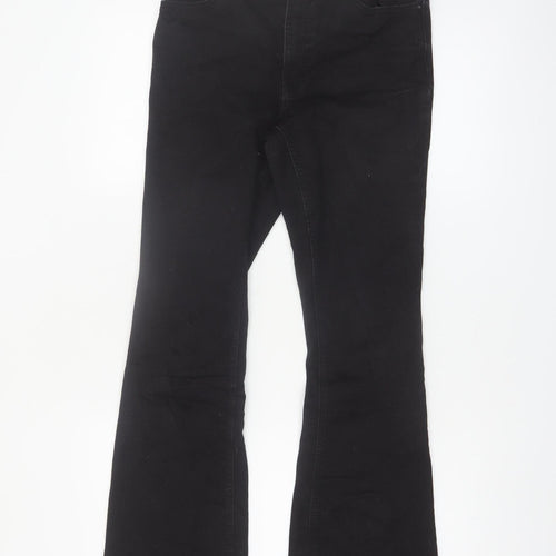 Denim Co. Womens Black Bootcut Stretch Jeans Size 10 Regular