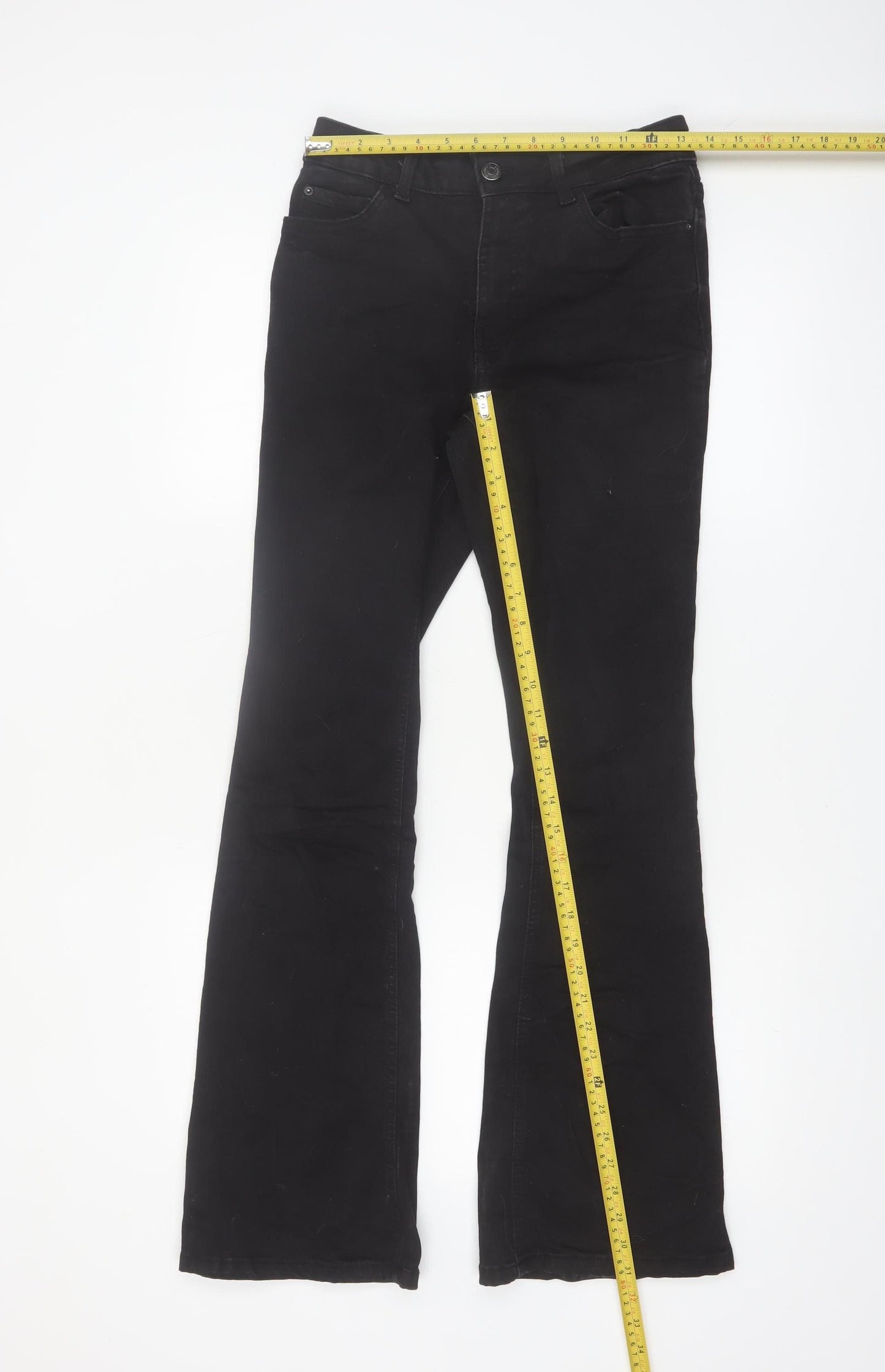 Denim Co. Womens Black Bootcut Stretch Jeans Size 10 Regular