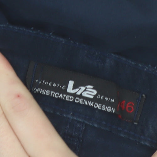 V12 Denim Men's Navy Blue Straight Leg Trousers Size 46