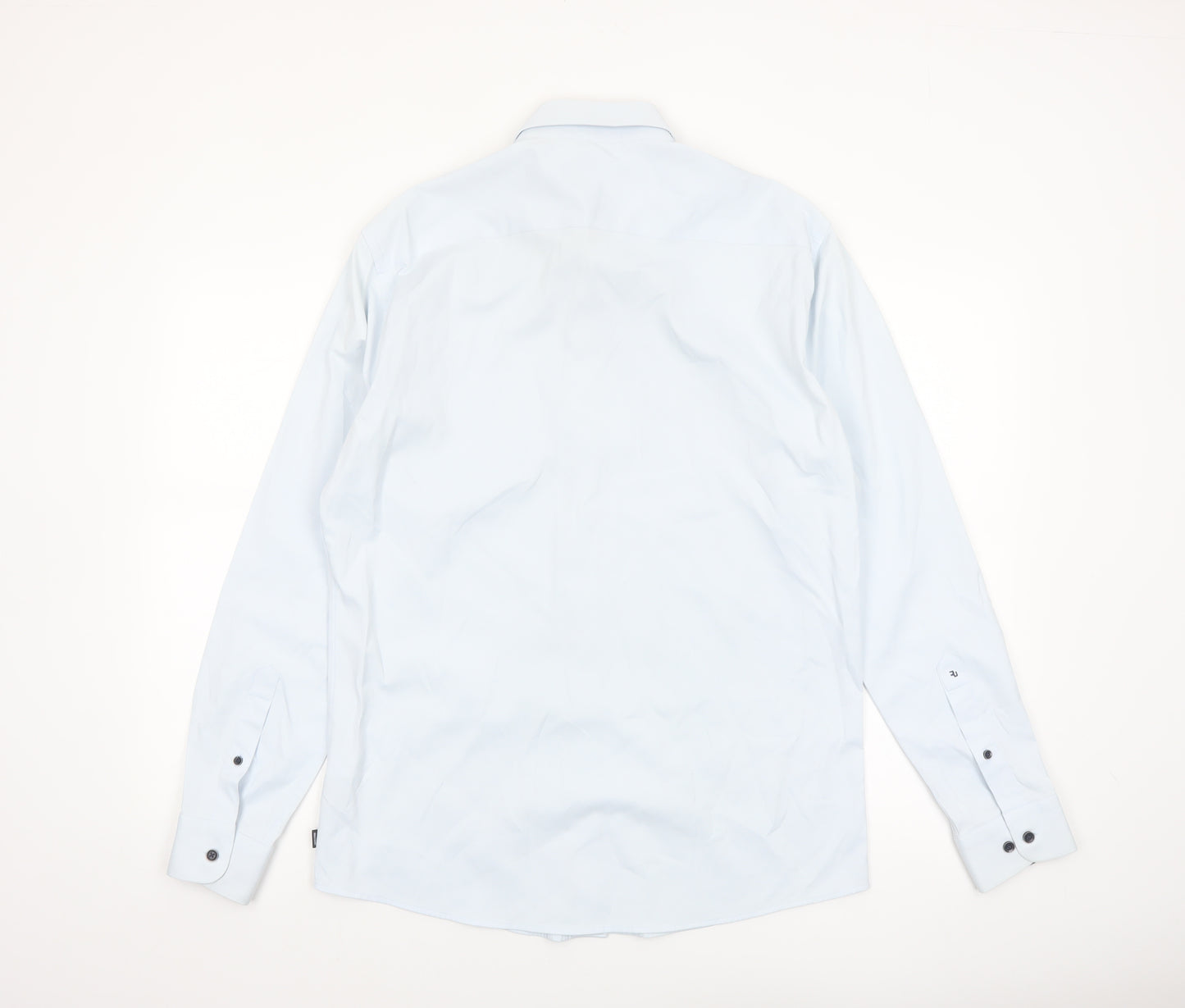 Remus Uomo Men's Light Blue Tapered Long Sleeve Button-Up Shirt 16/41