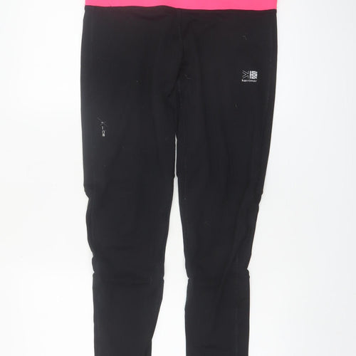 Karrimor Women Black Size 14 Running Leggings with Pink Waist