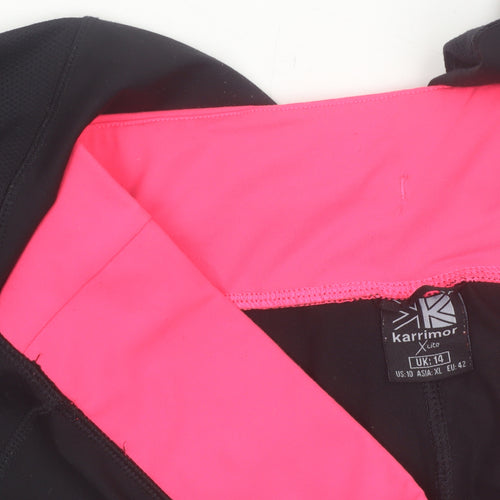 Karrimor Women Black Size 14 Running Leggings with Pink Waist
