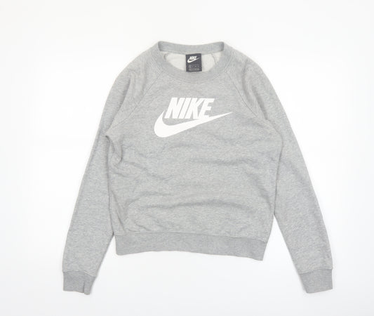 Nike Women’s Grey Crew Neck Pullover Sweatshirt XS