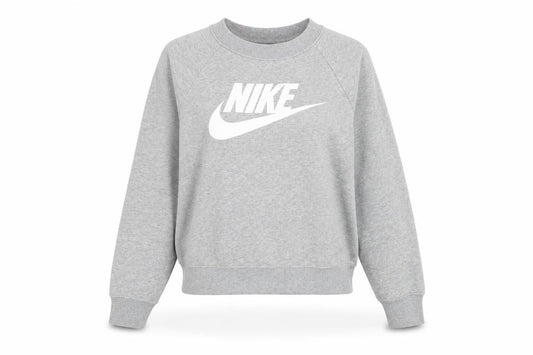 Front view of Nike Women’s Grey Crew Neck Pullover Sweatshirt XS