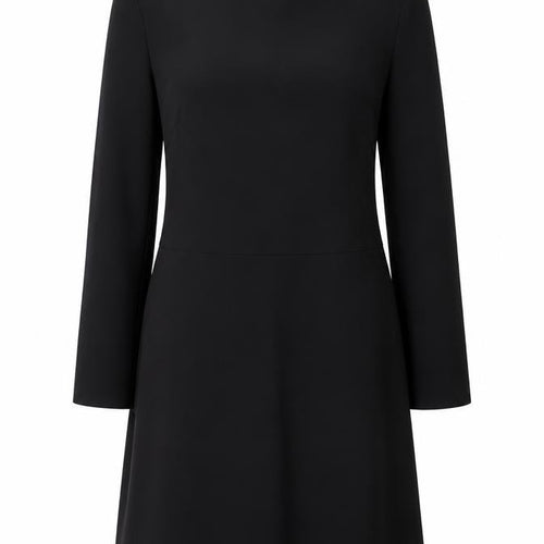 Marks and Spencer Women Black Size 14 A-Line Long Sleeve Work Dress