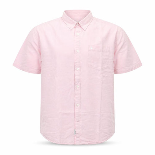 Jack Wills Men’s Pink Slim Fit Short Sleeve Button-Up Shirt M