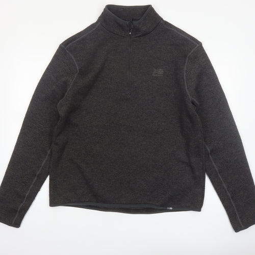 Karrimor Mens Grey XL 1/4 Zip Fleece Sweatshirt Outdoor Top