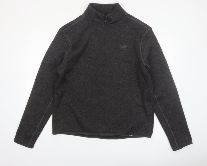 Karrimor Mens Grey XL 1/4 Zip Fleece Sweatshirt Outdoor Top