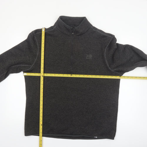 Karrimor Mens Grey XL 1/4 Zip Fleece Sweatshirt Outdoor Top