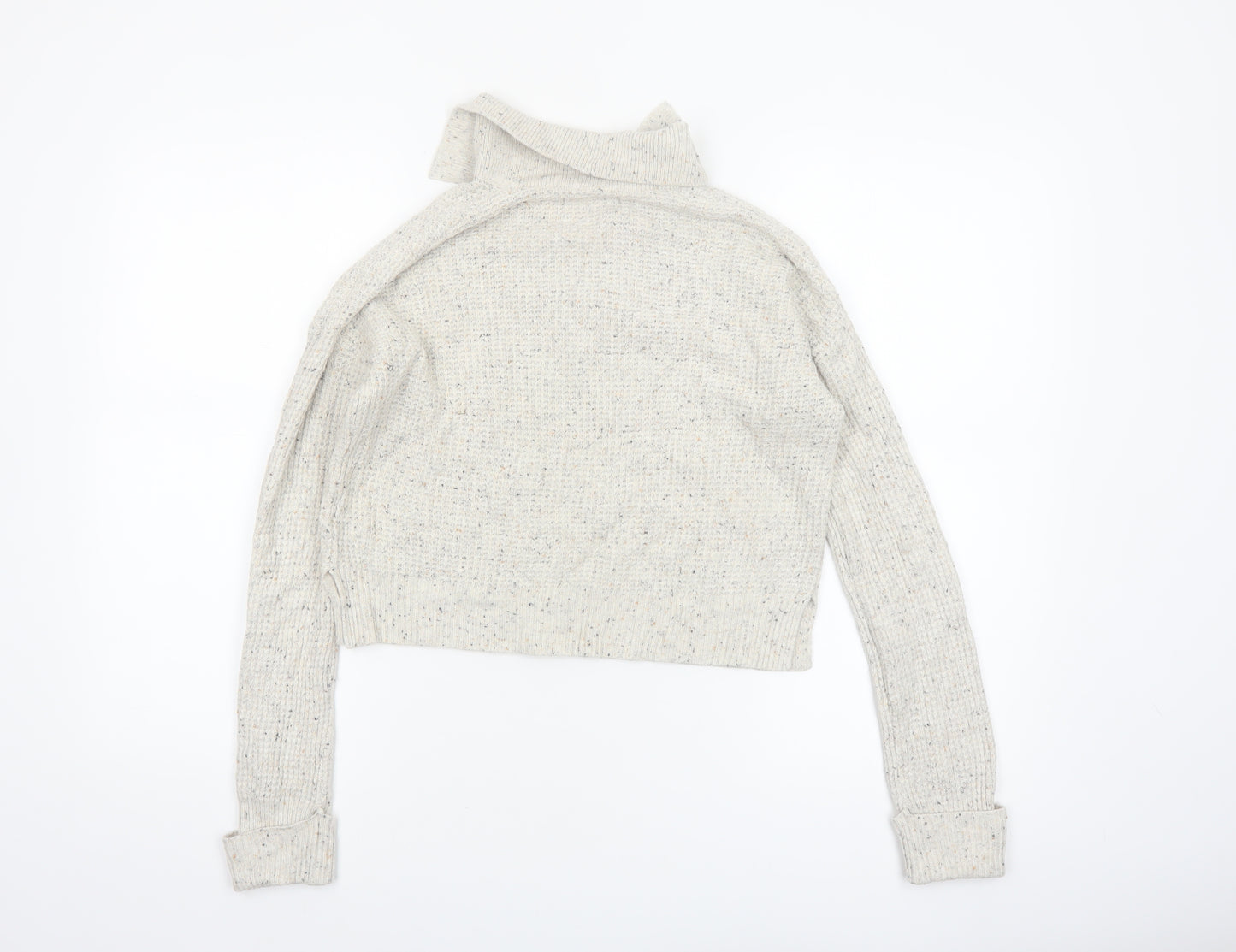William Rast Women Ivory Collared Henley Knit Jumper XS