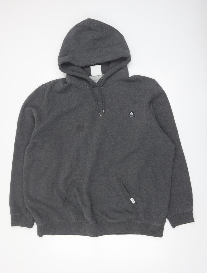 TOG24 Men’s Grey 3XL Pullover Hoodie Fleece Cotton Blend