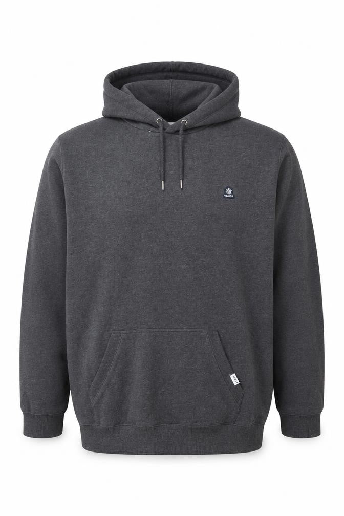 Front view of TOG24 Men’s Grey 3XL Pullover Hoodie Fleece Cotton Blend