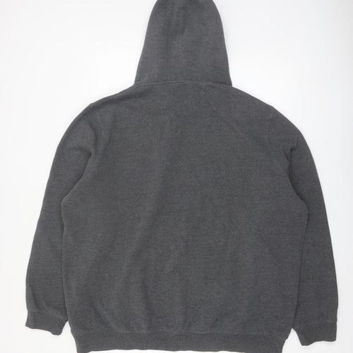 TOG24 Men’s Grey 3XL Pullover Hoodie Fleece Cotton Blend