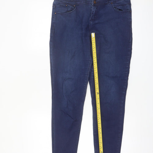New Look Women’s Blue High Waist Super Skinny Jeans Size 14
