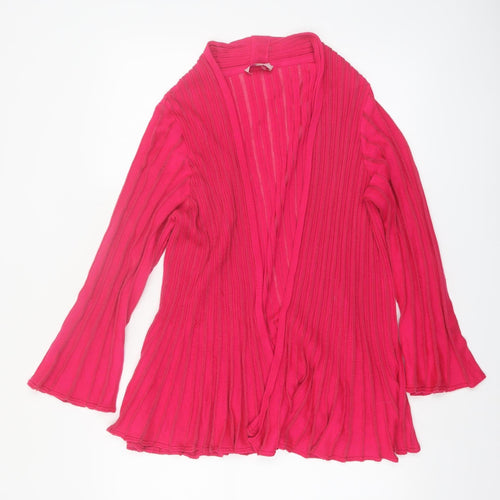 Marks and Spencer Per Una Women’s Pink Size 18 Ribbed Knit Cardigan