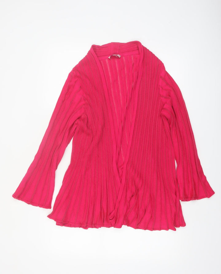 Marks and Spencer Per Una Women’s Pink Size 18 Ribbed Knit Cardigan