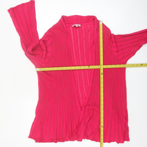 Marks and Spencer Per Una Women’s Pink Size 18 Ribbed Knit Cardigan
