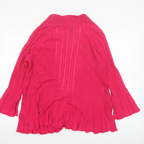 Marks and Spencer Per Una Women’s Pink Size 18 Ribbed Knit Cardigan