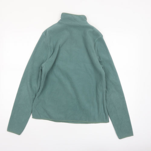Primark Women Green Fleece 1/2 Zip Pullover Sweatshirt Size S