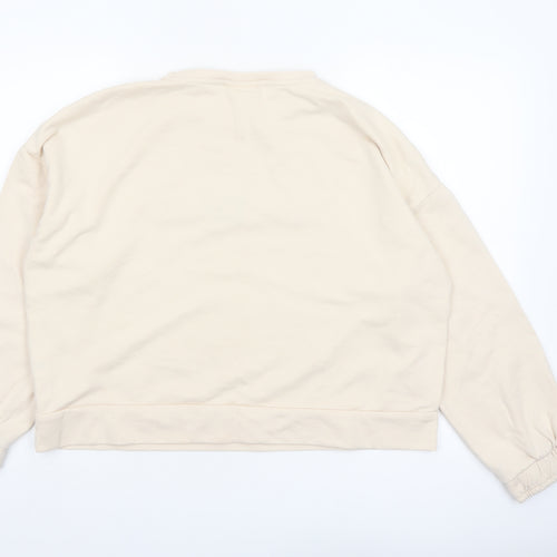 Chelsea Peers Women Beige TA-DAH Pullover Sweatshirt Small