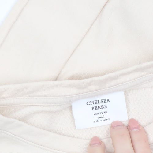 Chelsea Peers Women Beige TA-DAH Pullover Sweatshirt Small
