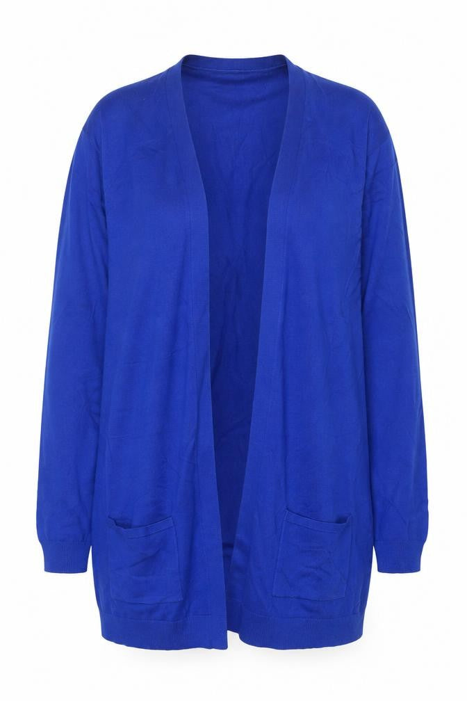 Rowen Avenue Women's Blue Long Sleeve Open Knit Cardigan M