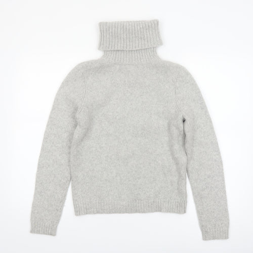 Lauren Ralph Lauren Womens Grey Roll Neck Wool Jumper Size S