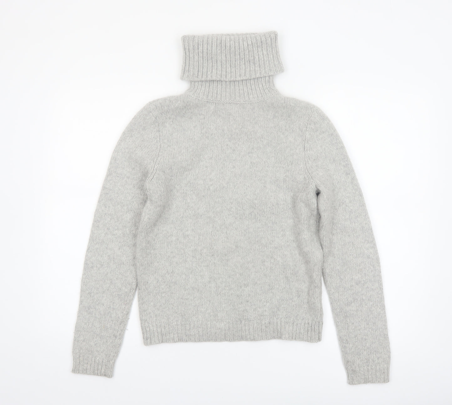 Lauren Ralph Lauren Womens Grey Roll Neck Wool Jumper Size S