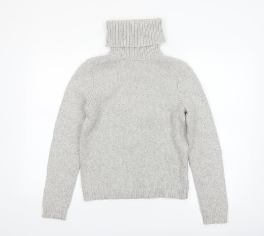 Lauren Ralph Lauren Womens Grey Roll Neck Wool Jumper Size S