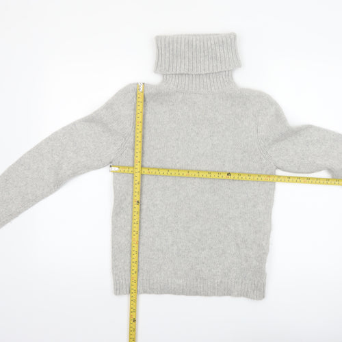 Lauren Ralph Lauren Womens Grey Roll Neck Wool Jumper Size S